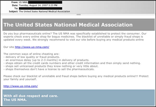 image of scam e-mail